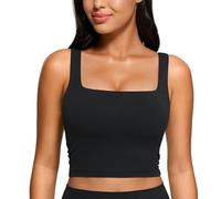 CRZ YOGA Butterluxe Donne Piazza Collo Palangaro Reggiseno Sportivo - Yoga Imbottito Ritaglia Cisterna Cime Nero 44