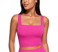 CRZ YOGA Butterluxe Donne Piazza Collo Palangaro Reggiseno Sportivo - Yoga Imbottito Ritaglia Cisterna Cime Viola di Ibisco 48