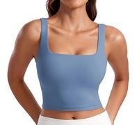 CRZ YOGA Butterluxe Donne Piazza Collo Palangaro Reggiseno Sportivo - Yoga Imbottito Ritaglia Cisterna Cime Blu Oasis 46