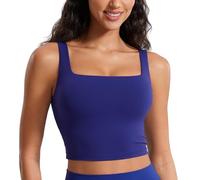 CRZ YOGA Butterluxe Donne Piazza Collo Palangaro Reggiseno Sportivo - Yoga Imbottito Ritaglia Cisterna Cime Blu Allodola 44