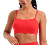 CRZ YOGA Butterluxe Donne Regolabile Cinghia Bandeau Reggiseno Sportivo - Imbottito Senza Fili Yoga Reggiseno Rosso Profondo 44