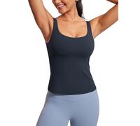 CRZ YOGA Butterluxe U Collo Cisterna Cime per Donne Imbottito Ritaglia Cime Canotta True Navy 42