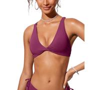 CRZ YOGA da Donna Collo a V Reggiseni Bikini Torsione Frontale Vestito da Bagno Incrociato sul Retro Imbottita Fucsia 46