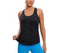 CRZ YOGA Da Donna Cotone Pima Y-Indietro Allenamento Canotte Leggera Sciolta Senza Maniche Atletica Palestra Camicie La Nebbia di Inchiostro Fumo 42