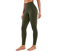 CRZ YOGA Donna Vita Alta Pantaloni Sportivi Leggings Fitness con Tasche - 71cm Rami di Oliva 44