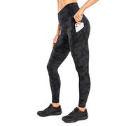 CRZ YOGA Donna Vita Alta Yoga Fitness Spandex Palestra Pantaloni Sportivi Leggins con Tasche-63cm La Nebbia di Inchiostro Fumo 46