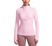 CRZ YOGA Giacca da allenamento da donna con zip e cappuccio Peonia Rosa 42
