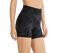 CRZ YOGA Naked Feeling Donne Sensazione di Nudo Yoga Pantaloncini - 10cm A Vita Alta Allenarsi Biker Pantaloncini La Nebbia di Inchiostro Fumo 46