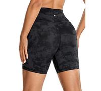 CRZ YOGA Naked Feeling Donne Sensazione di Nudo Yoga Pantaloncini - 15cm A Vita Alta Allenarsi Biker Pantaloncini La Nebbia di Inchiostro Fumo 46