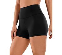 CRZ YOGA Naked Feeling Donne Sensazione di Nudo Yoga Pantaloncini - 7cm A Vita Alta Allenarsi Biker Pantaloncini Nero 42