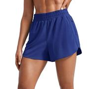 CRZ YOGA Pantaloncini da Corsa a Vita Alta da Donna Fodera Blu Allodola 42
