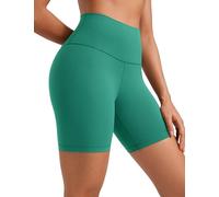 CRZ YOGA Pantaloncini Yoga Donna Butterluxe 15cm - Leggings Ginnastica Vita Alta Allenamento Running Biker Shorts Verde Cascadia 42