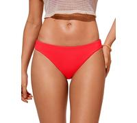 CRZ YOGA Slip Bikini per Donna Sexy Slip da Bagno Sportivo Costumi da Bagno da Allenamento Rosso Profondo 40