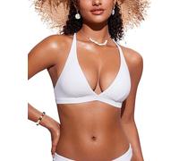 CRZ YOGA Taglio a V Profondo Top Bikini Bianco 42