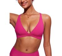 CRZ YOGA Taglio a V Profondo Top Bikini Granita Rosa 42