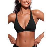 CRZ YOGA Taglio a V Profondo Top Bikini Nero 48