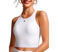 CRZ YOGA Top Bikini da Donna con Schiena all'Americana e Imbottitura ad Asciugatura Rapida Bianco 38