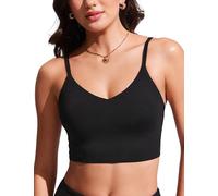 CRZ YOGA Top Bikini da Donna Costume da Bagno Atletico con Cinturino Sottile Regolabile Nero 46