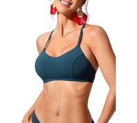 CRZ YOGA Women's Costume da Bagno con Lacci Incrociati Bikini Top Swim Reggiseno Sportivo Insignia Blu 42