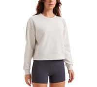 CRZ YOGA Womens Crewneck Felpa Manica Lunga Workout Casual Pullover Tops Basic Fall Sweatshirts Latte Bianco 42