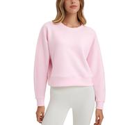 CRZ YOGA Womens Crewneck Felpa Manica Lunga Workout Casual Pullover Tops Basic Fall Sweatshirts Rosa Fragola 44