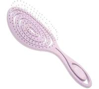 CS Beauty Eco Friendly - Spazzola per capelli in paglia flessibile, setole morbide, districanti i capelli bagnati/secchi, massaggiando la testa Pro (rosa)