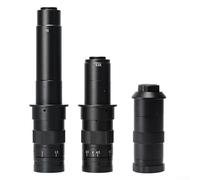 CS C-Mount - Obiettivo zoom regolabile per sistemi di telecamere al microscopio con rapporto di zoom 6,5:1 per attività di esame di componenti elettronici e gioielli (8X-130X)