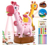 CS COSDDI Proiettore da disegno per bambini, proiettore 2 in 1 per proiezioni e disegni con 96 modelli e 12 pennelli colorati, proiettore da disegno Regali per bambini di 3, 4, 5, 6 e 7 anni