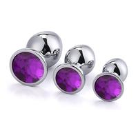 CS-Giocattolo in Acciaio Inossidabile Viola Smooth Touch Per Due ân-â&lṤ Do&nna Pl-ú&g An&à-lé b-Û&tt pl-Û&g A-m&ǎl pḼ-Û&gs