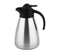 CS Kochsysteme Cottbus - Caraffa termica in acciaio INOX con doppio isolamento, Acciaio INOX, Argento/ Nero, 1,5 l