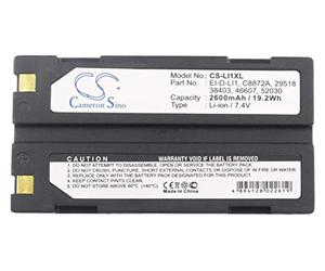 CS-LI1XL Batteria 2600mAh compatibile con [Molicel] 1821, 1821E, per [Pentax] 29518, 38403, 46607, 52030, D-LI1, DEP001, DPE004, EI-2000, EI-D-LI1, per [Trimble] 54344, 5700, 5700 Receiver, 5800, 926
