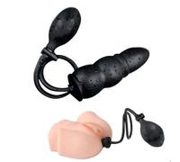 CS-Silicone Gonfiabile Portatile nero, Giocattolo Indossabile ân&âlṤ Dónna Pl&úg An&àlé bÛ&tt pl&Ûg Am&ǎl pḼ&Ûgs Metalló ân&âl plây pl&ÛgṤ ânâlpl&Ûg Bêginnêr