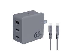 CS Travel 65W PD GaN USBA + 2C US/UK/EU/AU riciclato G