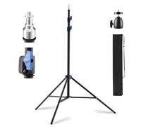 CS031 - Treppiede per fotografia, 200 cm, ammortizzato a molla, resistente, con adattatore a vite da 1/4", supporto regolabile per luci a LED da studio, softbox e supporti per flash