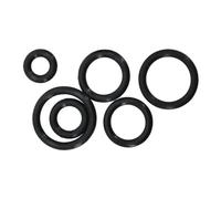 CS1mm 2mm 3mm 4mm Nero O Ring Guarnizione Rondelle Isolamento Anello di Tenuta Spessore Gomma Silicone(OD6mm CS1mm)
