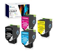 CS317 CX317 Cartucce Toner Sostituzione per Lexmark 71B20K0 71B20C0 71B20M0 71B20Y0 Compatibili per Lexmark CS317dn CX317dn CS417dn CX417de CS517de CX517de (3000 Pagine BK, 2300 Pagine CMY)
