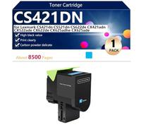 CS421DN Cartuccia Toner ad altissima Capacità Compatibile per Lexmark CS421dn CS521dn CS622de CX421adn CX522ade CX622de CX625adhe CX625ade Stampanti, Nitide e Definite,Cyan-1 pack