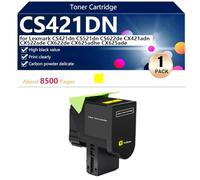 CS421DN Cartuccia Toner Compatibile per Lexmark CS421dn CS521dn CS622de CX421adn CX522ade CX622de CX625adhe CX625ade Stampanti, Alta Resa 8500 Pagine, Stampa ad alta Definizione,Yellow-1 pack