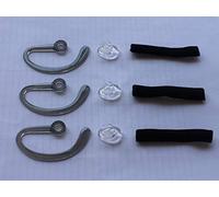 CS540 - Kit di cuscinetti auricolari + ganci per le orecchie + schiuma di ricambio + cuscinetti per auricolari Plantronics CS540 Savi W440 W740 W745 WH500 EarHook Ear Bud Part Large