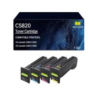 CS820 Cartuccia toner compatibile stampante per Lexmark CS820, con chip | Sostituzione for cartucce toner CS820 stampante CX820 CX825 CX860, 33000/22000 pagine(4 colors)
