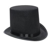 Csafyrt Cappello a cilindro per bambini 4 cappello nero alto in feltro di stoffa divertente per il costume mago decorativo per Halloween, spettacolo, cosplay