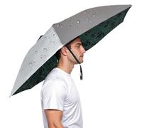 Csafyrt Cappello ombrello pieghevoli mani libere per protezione UV cappello ombrello per uomini, donne a prova di pioggia dimensioni regolabili a 3 volte per pesca, campeggio, giardinaggio