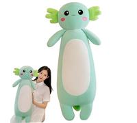 Csafyrt Cuscino di Peluche Axolotl, Animale ripieno Axolotl Lungo 27,56 Pollici, Cuscino Morbido per Il Corpo, Abbraccio Giocattolo per Bambini per Regali per Ragazze, Ligth Verde