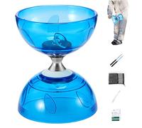 Csafyrt Diabolo Yoyo Cinese Set Diabolo Yoyo Portatile Blu con Triplo Cuscinetto con Bastone da Gioco Corda e Borsa a Rete Giocattol