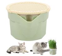 Csafyrt Fioriera per Erba per Gatti Scatola per Tazza di Erba per Gatti in plastica da 3 5 Pollici Facile da Coltivare Kit di co