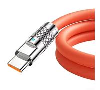 csaswynlife 120 W 6 A csharging veloce USB cs a USB csable, Liquid Silicsone Type cs datas csord, per Xiaomi, cavo flessibile csharger, arancione (2 m)