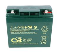CSB - Batteria al piombo EVX12200 12 Volt AGM 20 Ah, 181 x 76,2 x 167 mm, resistente ai cicli, filettatura interna M5