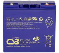 CSB Battery EVH12240 EVH 12240 Batteria al piombo 12 V 24 Ah Piombo-AGM (L x A