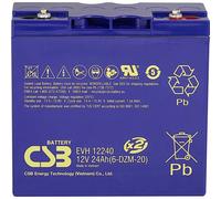 CSB Battery EVH12240 EVH 12240 Batteria al piombo 12 V 24 Ah Piombo-AGM (L x A