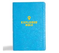 Csb Bibles by H CSB Explorer Bible for Kids, Sky Blue Lea (Rilegato in ecopelle)